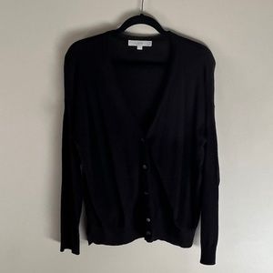 Loft Black V Neck Cardigan Sweater